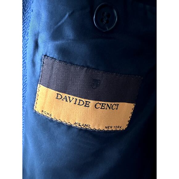 Davide Cenci Blazer Jacket 100% Pure Wool 3 Buttons Pockets Mens Good condition - Picture 10 of 11